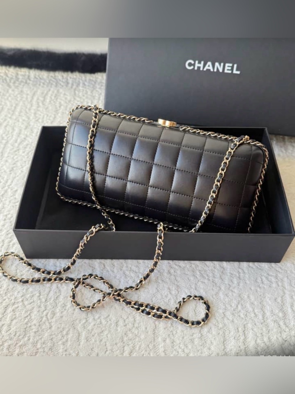 Chanel Black Quilted Clutch Chain Shoulder Bag SOLD! - Picture 4 of 4